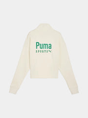 Puma Women’s Team Half Zip-Off White Crew Top
