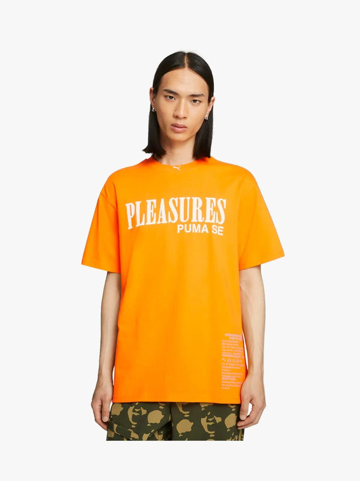 Puma x Pleasures Men’s Orange T-shirt