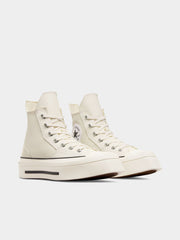 Converse Men's Chuck 70 Deluxe Squared FoundationHi White/Black Sneaker