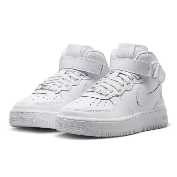 Nike Air Force 1 Mid EasyOn Shoes Youth White
