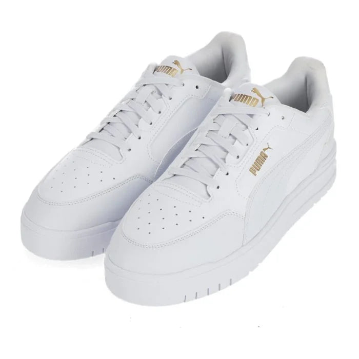 Puma Shuffle Downtown Shoes Mens White/Gold